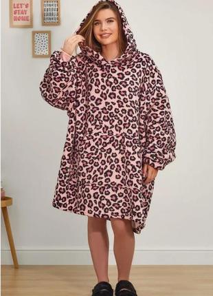 Тепла флісова кофта туніка для дому і відпочинку one size