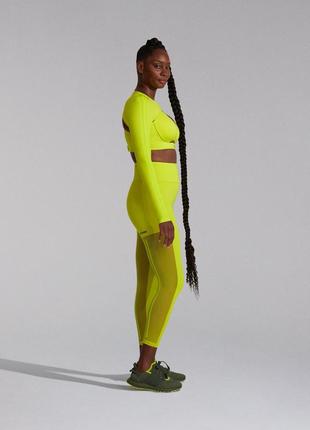 Спортивні неонові лосіни/легінси з сітчастими вставками adidas ivy park