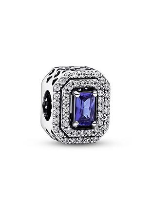 Оригинал original pandora пандора оригинальный серебряный шарм бусина подвеска 792385c01 серебро с камнями синий камень с биркой новый