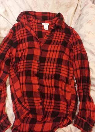 Красная рубашка в клетку