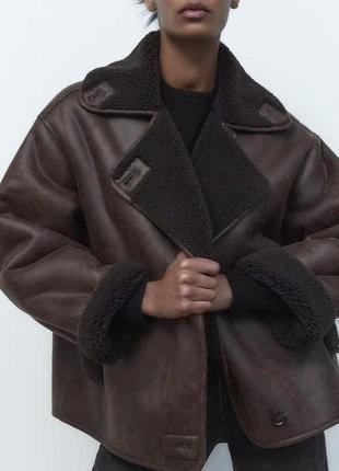 Дубленка zara. дубленка