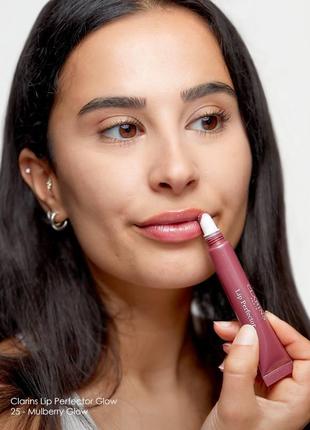 Блеск для губ clarins lip perfector полный формат 12мл веер 25