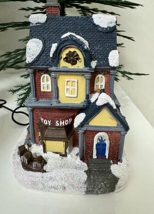 Декоративные домики с led подсветкой. комплект