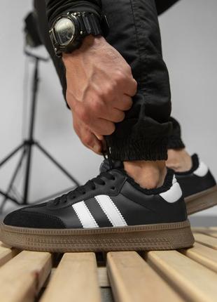 Зимние мужские кроссовки anry black /white, зимние кампусы, мужские зимние campus, campus зимние