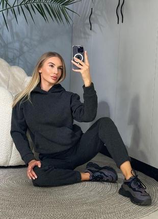Женский теплый костюм в сером цвете xs/s; m/l; l/xl; xxl/xxl размеры
