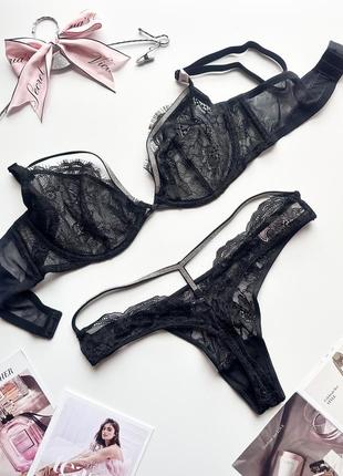 Комплект набір victoria’s secret набор білизна вікторія сікрет белье виктория сикрет