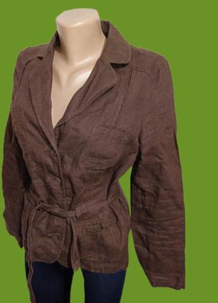 Піджак льон коричневий