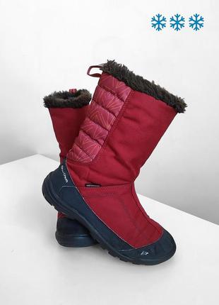 Термоботинки мембрана сапоги сноубутсы бренд — quechua waterproof оригинал 36-37