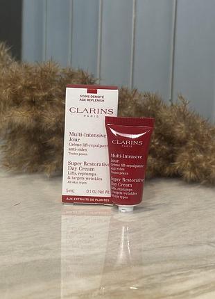 Оригинальный дневной восстанавливающий крем для любого типа кожи clarins super restorative day cream