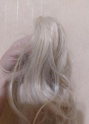 Хвост шиньон на крабе новый блонд7 фото