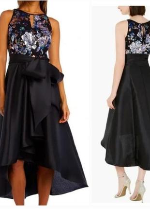 Шикарное вечернее платье с вышивкой в пайетку