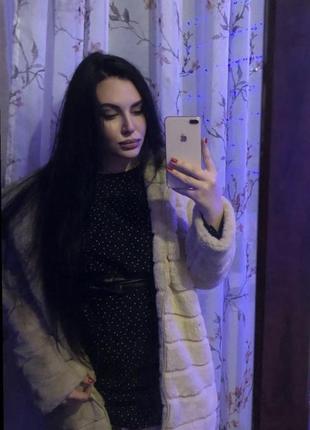 Шубка еко ,шубка на змійці , подовжена шубка