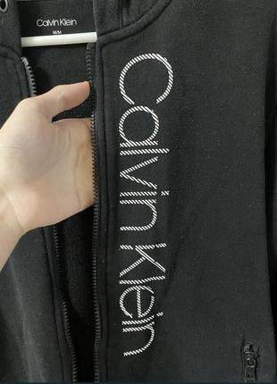Зип худи зепка от бренда calvin klein в черном цвете оригинал