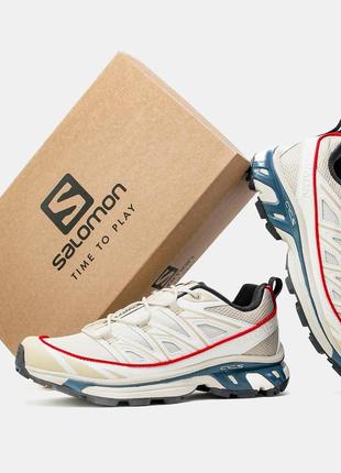 Кросівки salomon xt-6 expanse white red blue6 фото