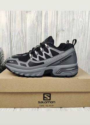 Водонепроницаемые термо кроссовки salomon Full acs+ cswp grey black утепленные на флисе