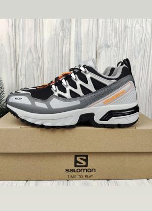 Водонепроницаемые термо кроссовки salomon Full acs+ cswp l.grey black orange утепленные на флисе