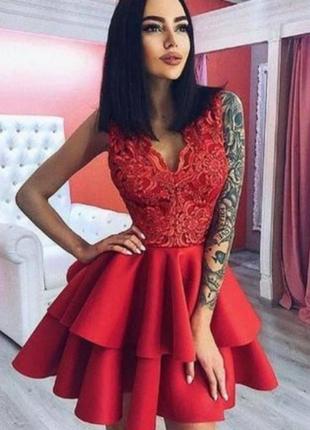 Розкішна святкова червона сукня❤️
