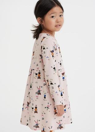 Детское платье h&m с котиками и кроликами2 фото