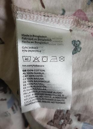 Детское платье h&m с котиками и кроликами8 фото