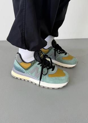 Кросівки new balance 574 legacy Ботильйони island olive/yellow