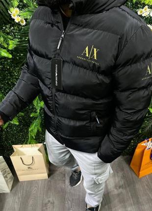 Мужская черная куртка armani
