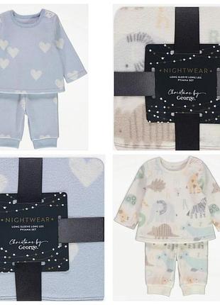 Подарункова тепла флісова піжама для дічинки від george велика британія