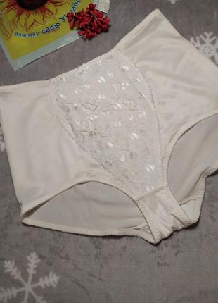 Кремові коректуючі трусики з утяжкою в області живота, 3xl