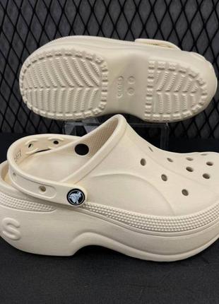 Крокс белла клог бежеві crocs bella clog bone2 фото