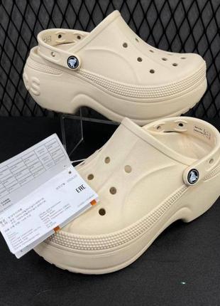 Крокс белла клог бежеві crocs bella clog bone5 фото
