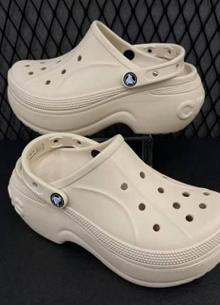 Крокс белла клог бежеві crocs bella clog bone