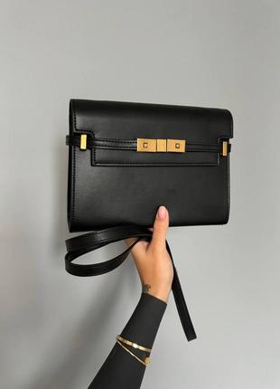 Сумка saint laurent manhattan medium  item / gold leather shoulder bag сумочка женская ив сен лоран