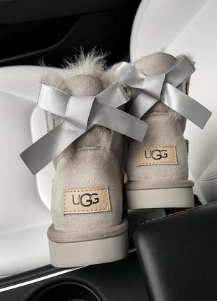 Угги угги угги ugg mini bailey bow ii light grey