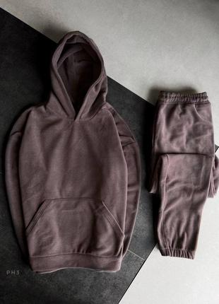 Спортивный флисовый мужской костюм