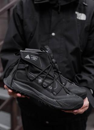 Мужские кроссовки найк высокие nike acg black gore-tex, мужественные кроссовки найк черне высокие