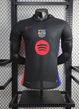 Ігрова футболка барселона найк 24/25 спортивна футбольна форма nike чорна ламін ямал мессі