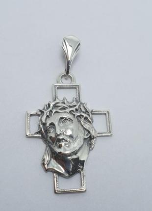 Серебряный крестик 925, серебро, подвеска, кулон