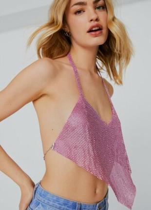 Металлический топ nasty gal