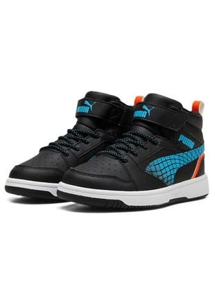 Дитячі високі кросівки, хайтопи puma rebound v6, 100% оригінал