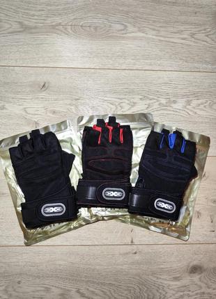 Перчатки для фитнеса спортивные тренажерного зала с защитой запястья размер l