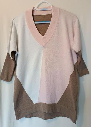 Джемпер подовжений туніка marble 100% бавовна