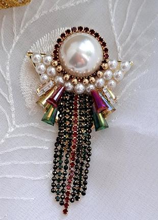 Брошка ангел позолота