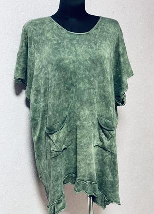 Туника коттон серая