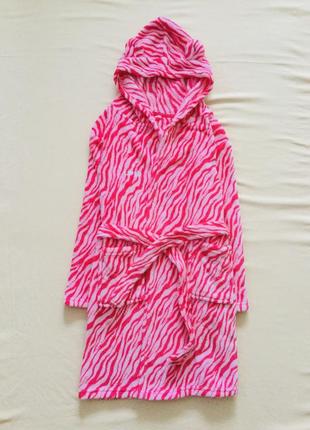 8-9 рок., 134 зріст disney флісовий, махровий, пухнастий халат з анімалістичним принтом, яскравий, т
