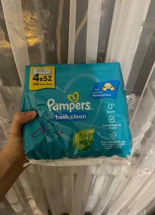 Серветки вологі дитячі pampers fresh