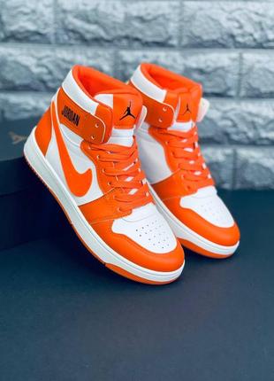 Высокие кроссовки jordan из кожи