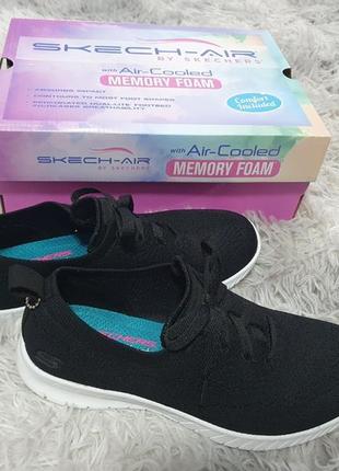 Кроссовки skechers слипоны оригинал черные 39( 26см) новые, не подойти размер. цена уже со скидкой4 фото