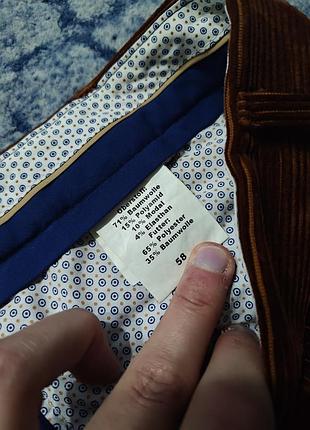 Брюки мужские вельветовые плотные немецкие walbusch l-xl