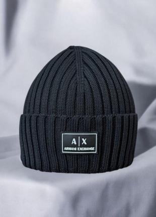 Дуже теплі шапки від бренду armani у двох кольорах