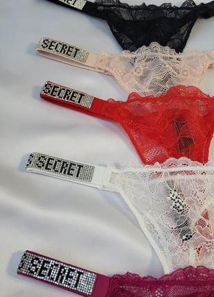 Трусики стринги сетевые victoria’s secret кружные