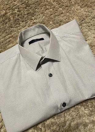 Сорочка в полоску на короткий рукав, розмір л